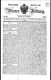 Wiener Zeitung 18470205 Seite: 1