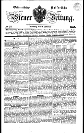 Wiener Zeitung 18470206 Seite: 1