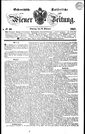 Wiener Zeitung 18470209 Seite: 1