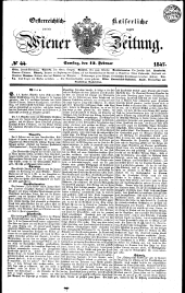 Wiener Zeitung 18470213 Seite: 1