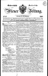 Wiener Zeitung 18470216 Seite: 1