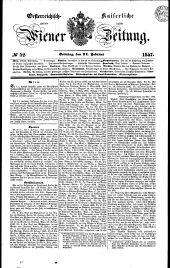 Wiener Zeitung 18470221 Seite: 1