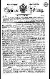 Wiener Zeitung 18470305 Seite: 1