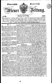 Wiener Zeitung 18470309 Seite: 1