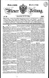 Wiener Zeitung 18470311 Seite: 1