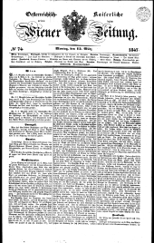 Wiener Zeitung 18470315 Seite: 1