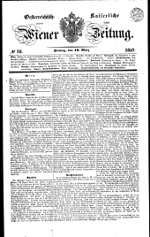 Wiener Zeitung 18470319 Seite: 1