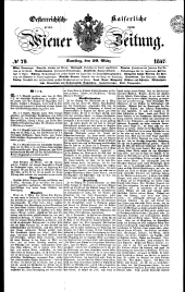 Wiener Zeitung 18470320 Seite: 1