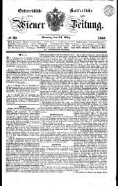 Wiener Zeitung 18470321 Seite: 1