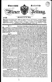 Wiener Zeitung 18470324 Seite: 1