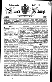 Wiener Zeitung 18470414 Seite: 1