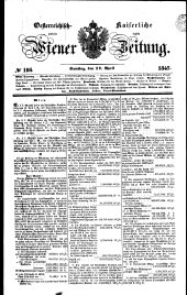 Wiener Zeitung 18470417 Seite: 1