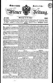 Wiener Zeitung 18470421 Seite: 1