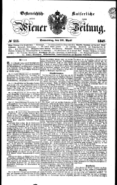 Wiener Zeitung 18470422 Seite: 1