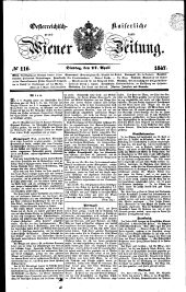 Wiener Zeitung 18470427 Seite: 1