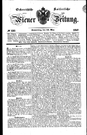 Wiener Zeitung 18470513 Seite: 1