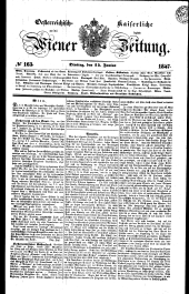 Wiener Zeitung 18470615 Seite: 1