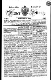 Wiener Zeitung 18470627 Seite: 1