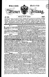 Wiener Zeitung 18470628 Seite: 1