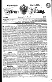 Wiener Zeitung 18470807 Seite: 1