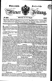 Wiener Zeitung 18470811 Seite: 1