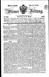 Wiener Zeitung 18470812 Seite: 1