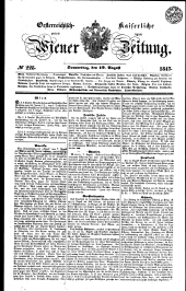 Wiener Zeitung 18470819 Seite: 1