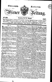 Wiener Zeitung 18470828 Seite: 1