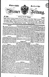 Wiener Zeitung 18470831 Seite: 1