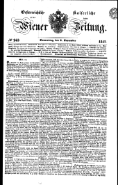 Wiener Zeitung 18470902 Seite: 1