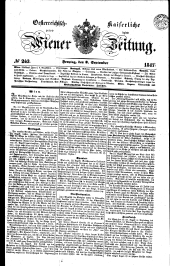 Wiener Zeitung 18470903 Seite: 1