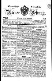 Wiener Zeitung 18470908 Seite: 1