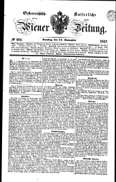 Wiener Zeitung 18470911 Seite: 1