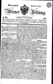 Wiener Zeitung 18470918 Seite: 1