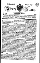 Wiener Zeitung 18470921 Seite: 1