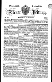 Wiener Zeitung 18470922 Seite: 1