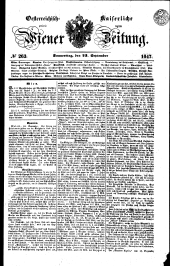 Wiener Zeitung 18470923 Seite: 1