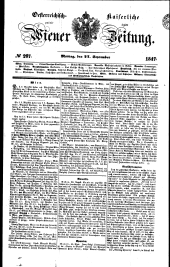 Wiener Zeitung 18470927 Seite: 1