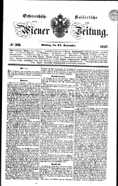 Wiener Zeitung 18470928 Seite: 1