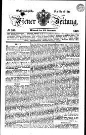 Wiener Zeitung 18470929 Seite: 1