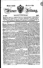 Wiener Zeitung 18470930 Seite: 1
