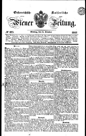 Wiener Zeitung 18471005 Seite: 1