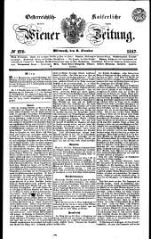 Wiener Zeitung 18471006 Seite: 1