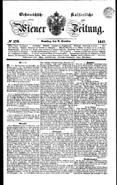 Wiener Zeitung 18471009 Seite: 1