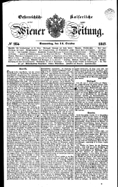 Wiener Zeitung 18471014 Seite: 1