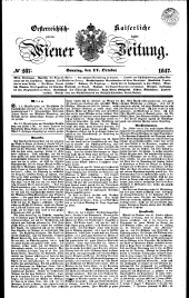 Wiener Zeitung 18471017 Seite: 1