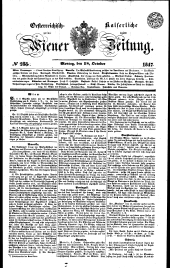 Wiener Zeitung 18471018 Seite: 1