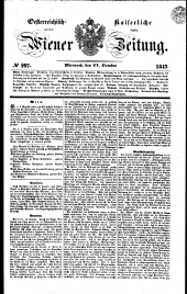 Wiener Zeitung 18471027 Seite: 1