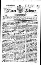Wiener Zeitung 18471108 Seite: 1