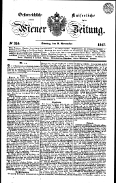 Wiener Zeitung 18471109 Seite: 1